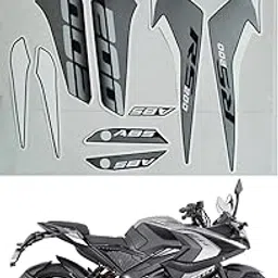 Pulsar RS 200 t2 Black Bike Sticker & Decal for Bike (Grey)-picture-10