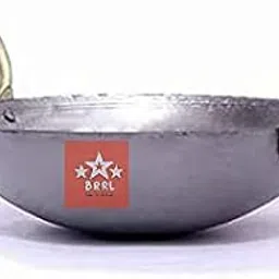 BRRL Iron Lokhand Kadhai 9"/ 1 L Pure Original Loha kadai for Cooking and Frying - White-picture-65