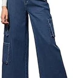 barcino Blue Box Pocket Straight Cargo Jeans-picture-53