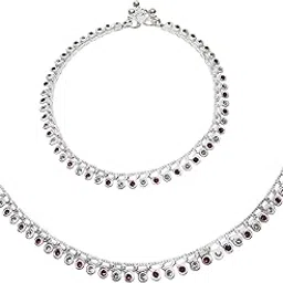 shree shobha collection Silver Anklet Chandi Ki Payal Size 10.5 nches-picture-52