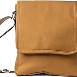 the bling global Canvas Sling Bag with Adjustable Strap Cross Body Travel Office Business Satchel Messenger One Side Shoulder Bag for Men & Women - Brown-picture-29