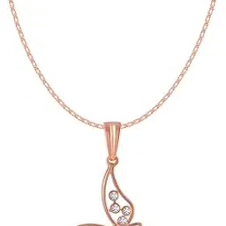 p.c. chandra jewellers 14k (585) Rose Gold and Diamond Pendant for Women-picture-20