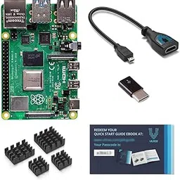 Raspberry Pi 4 with USB-C & Micro HDMI Adapters and Vilros Quickstart Guide E-Book (8GB)-image-17