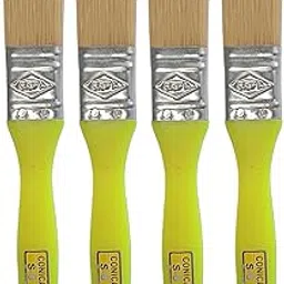 Crex SS 1" Inch (25mm) Flat Paint Brush for Wall Painting, Oil Painting, Canvas Painting, Enamel Painting (Pack of 4) (White)-picture-60