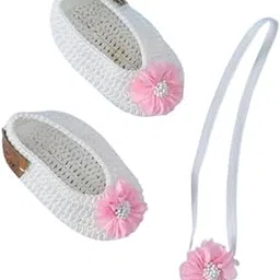 Handmade Crochet Baby Infant Booties for 6-12 Months – Multicolor| Booties for Girls | Baby Booties | Booties for Boys-image-1