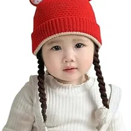 TopiBaaz Baby Beanie Hat, Cute Cat Warm Toddlers Winter Hat, Double Pom Pom Beanies for Boys & Girls Woolen Knitted Cap (3 Months - 4 Years)-picture-31