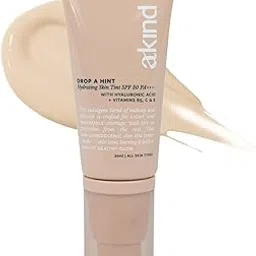 Akind Drop A Hint Hydrating Skin Tint SPF 30 PA+++ | Lightweight + Buildable Tint + Skincare Benefits + Sun Protection | For All Skin Types | Skin Barrier Makeup range | Hyaluronic acid, Vitamins B5, C & E, Squalane, Licorice Extract - 120 VANILLA-picture-44