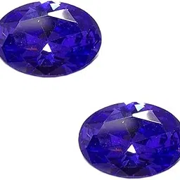 sahiba gems 10.45 Ratti Oval Cut Amethyst/Kathela Zircon Cubic Zirconia (Zircon) Pure Brilliance Purple Color American Amethyst from Austria Percect for Ring Size ~ Pack in 2 Pcs-picture-17