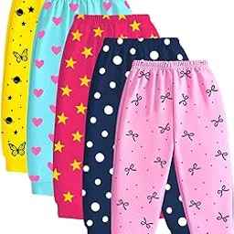 kuchipoo Regular Fit Girls Pyjamas Set-Pack of 5-picture-17