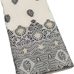 ladakvayi Women's Chanderi Silk Unstitched Salwar Suit Dress Material with Cotton Pant & Dupatta-LV-0357-picture-13