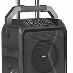 Enter Go BassQuake Trolley Karaoke Party Speaker, 50W, 8" Woofer, Bluetooth, Wireless Mic, DJ Lights, Black-picture-16