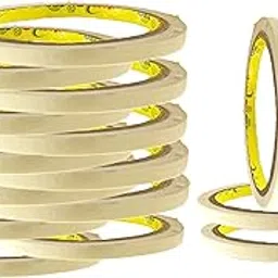 Masking Tape/Painter's Tape - 1/4 Inch (6 mm) x 20 Meters, Easy-Tear, Multi-Use Tape for Painting, Crafting, Packing & Labeling - No Residue (Pack of 16 Rolls)-picture-59