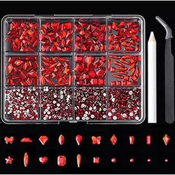 INOG Mix Styles Nail Rhinestones – Flat Back Nail Charms and Crystal Stones for Acrylic Nails – Multi-Shape and Multi-Size Nail Art Decorations for DIY Manicure and Salon Use (SIAM)-picture-20