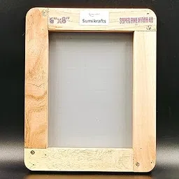 sumikrafts Screen Printing Wooden Frame Size 6×8 with pre-Stretched Nylon mesh no 40 Ready-to-use-image-87