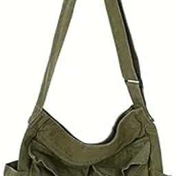 hito Men's Vintage Canvas Messenger Bag Large Capacity Shoulder Bag-picture-17