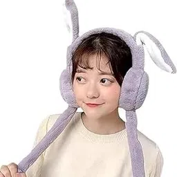 Plush Bunny Ear Warmers for Women & Girls – Cute Winter Headband Style (Random Color) - Pack of 1-picture-40