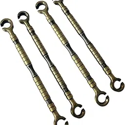 nooks Stainless Steel saliya 16mm and 12inch Hook and Ceiling Rod heavt Duty Hanging Accessories Set in PVD Coating Brass Finishing for Swings and jhula for Indoor Outdoor (Pack of 4)-picture-26