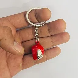 AUTO MT RED Helmet Design Metal Keychain Car Styling JDM Keychain Helmet Key Ring Pendant Ring Universal KeyChain-image-81