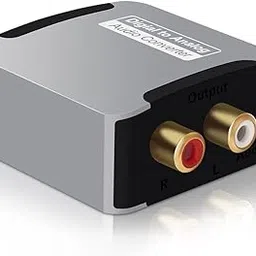 RyzCare 192KHz Digital to Analog Audio Converter DAC Digital SPDIF Optical to Analog L/R RCA Converter Toslink Optical to 3.5mm Jack Adapter for PS3 HD DVD PS4 Amp App-le TV Home Cinema (RC-SMRD2A) image 1