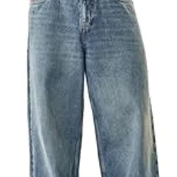 snitch Men Casual Jeans | Relaxed Baggy Fit Wide-Leg Design | 100% Cotton & Smooth Woven Fabric for Comfortable All-Day Wear & Casual Outings | Dark Blue-picture-23