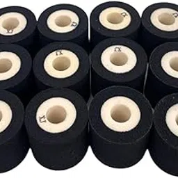 UNIVERSAL SEAL Hot Ink Roller (36mm x 32mm) for Batch Coding Machine | 1-Inch Core | Fast-Drying High-Quality Printing Ink Roll | Suitable for Expiry, MRP & Batch Coding | Pack of 12 Rolls (Black)-picture-24