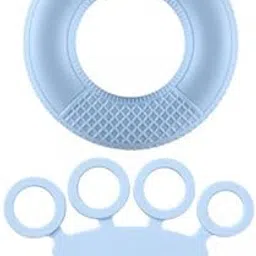 2xSilicone Hand Grip Strengthener for Muscle Strengthening Musician Athletes 2 in 1 Light Blue Sporting Goods Fitness, Running & Yoga Fitness Equipment & Gear Hand Grippers-picture-28