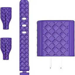 Prolet 4-in-1 Charging Protective Kit – Silicone Charger Cover, Cable Tie, Bending Protection, Data Cable Sleeve & Storage Case – Durable Protection for iPhone 20W-Purple-picture-45