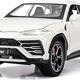 Toyshine 1:24 Scale Die Cast Lambo Vehicle Toy Car with Music and Lights Along with Pull Back Function Opening Doors and Back Feature for Kids Boy Girl 3+, White-picture-32