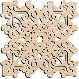 Haoser Wall Decor 3mm Wooden Carved Panel, Birch Jali for Room Partition, Screen, Divider, Door, Windows (Panel-12_Length-30cm_Width-30cm)-picture-10