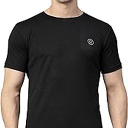chkokko Men's Solid Regular Fit Sports T-Shirt-picture-15