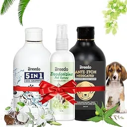 (Combo Of 3) Dog 5 In 1 Shampoo +Anti-Itch Shampoo(500 Milliliter)+ 100 Milliliter Natural Dog Body Deodorizer Spray Natural Itch Relief Dog Shampoo For Labrador, German Shepherd, Gold-picture-58