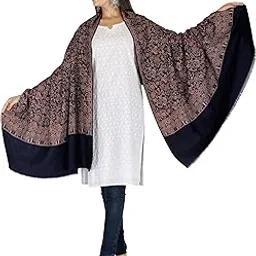 Sethssssss Men's, Women's Floral Finewool Shawl, Wrap (Brown, Black)-picture-47