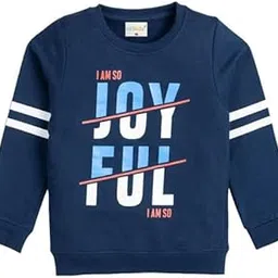 mi kidz Playful Graphic Print Boys Sweatshirt| Roundneck Full Sleeves Winterwear| Unisex Regular Fit Sweater| Pure Cotton Casual Winter Sweatshirt-picture-24
