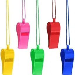 MOOLYAVAAN RODUCTS Plastic Whistles Colorful Whistles with Lanyard Loud Noise Making Whistle for Kids Soccer Party Favors (3)-image-9