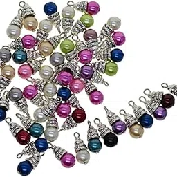 50Pcs Glass Pearl Dangle Charms DIY Jewelry Making Findings Earring Pendant | 50 Pieces Pearl Charms Pendants-picture-52
