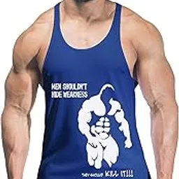 decisive Bodybuilding Tank Top (Men Shouldn't Print) Stringer Vest- Black-picture-57