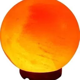 Himalayan Rock Salt Lamp with Wooden Base and an Extra Bulb for Positive Energy, Vastu, Fengshui, Healing, Peace, Harmony, Purification (Globe)-picture-17