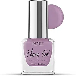 RENEE Hyper Gel Nail Paint - Lavender Mist| Quick Drying| Long Lasting| Chip resisting Formula with High Shine & Full Coverage| One Stroke Application| Acetone & Paraben Free| 10 Ml Each-picture-52