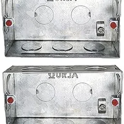 Concealed GI Sheet Metal Modular Box 4 Module (MS Box), Excellent Quality Rust Proof Galvanized Iron Heavy Duty Flush Mounting Electrical Junction Box, 5 X 3 (Pack of 2)-image-63