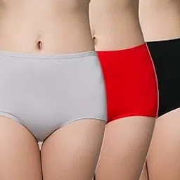 plumbury Women's Cotton Spandex Full Coverage Hipster Panty, Sizes L to 3XL (Pack of 2)-picture-34