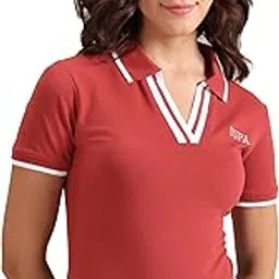 u.s. polo assn. Women's Cotton Slim Fit T-Shirt image 1