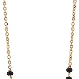 ginostone Stylish Gold-Tone Mangalsutra Featuring a Leaf-Inspired Pendant with Sparkling Cubic Zirconia – Lightweight Ethnic Jewelry for Daily-picture-51