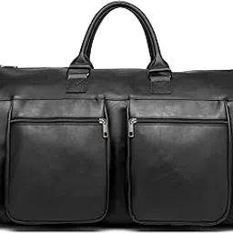 seyfocnia Convertible Travel Garment Bag,Carry on Garment Duffel Bag for Men Women - 2 in 1 Hanging Suitcase Suit Business Travel Bag, B1-Black, Fashion-picture-39