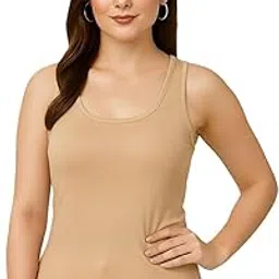 Women's Combed Cotton Rib Fabric Slim Fit Solid Tank Top | Sleeveless Scoop Neck Regular Length Tank Top for Women -Relaxed Fit, Soft and Breathable Cotton-picture-45