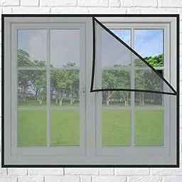 Auranest WindowMosquito Net, Pre-Stitched with Adhesive Hook & Loop Tape, 70 X 130 CM - Black-image-26