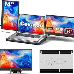 Cevaton Laptop Screen Extender - Portable Monitor for Laptop, Plug and Play Laptop Monitor Extender for 13"-17.3" Laptops, Compatible with Mac/Wins/Android image 1