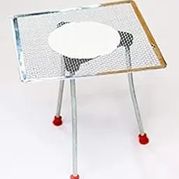 VVS Tripod Iron Stand For Lab Metal Bunsen Burner Support Stand With Wire Gauge, Size 6"X4" Inches for school collage chemistry lab laboratory-picture-58