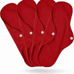 Cloth Reusable Menstrual Pads Heavy Flow Ultra-Absorbent, Washable Sanitary Napkins with Wings and Snap Eco-Friendly Organic Cotton (Pack of-2) (Pack of-4)-picture-47