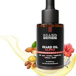 BEARD BROTHERS Alpha Beard oil for men Fast growth and Mustache Growth with Almond Jojoba and Natural Oils Non-Greasy Hair Serum for Thick Soft Beard Hydration Shine (30 ml) (Pack of 1)-image-8