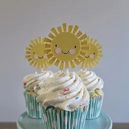 Confetti! 12 PCS You Are My Sunshine Cupcake Toppers, You Are My Sunshine Theme, Sunshine Birthday Decor, First Birthday, Cupcake Toppers, Sun Theme-picture-10